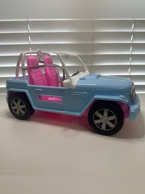 Barbie Pink and Blue Convertible Jeep Toy Car 2019